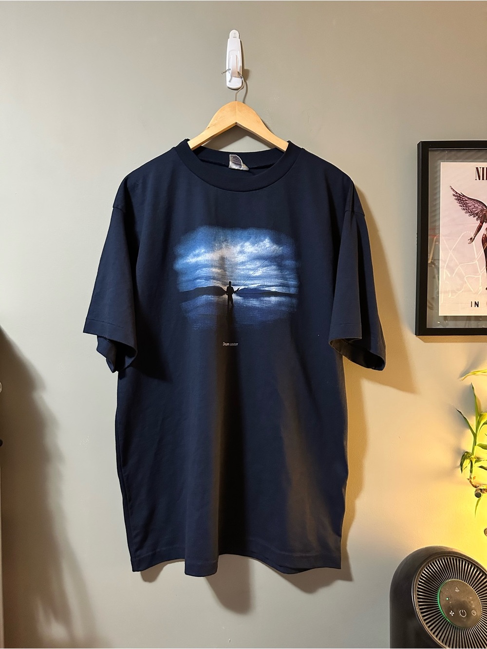 Vintage Men's Dream Caster Navy Graphic Short-Sleeve T-Shirt